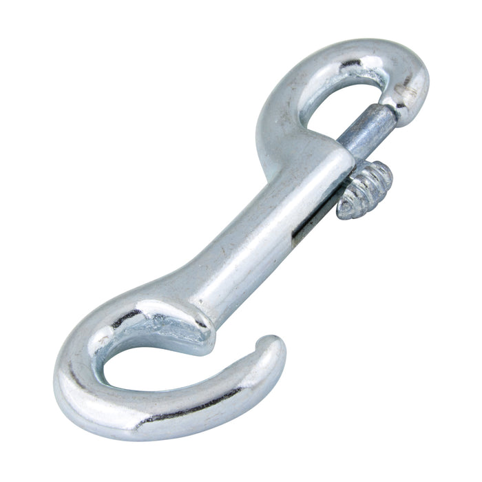 Mousqueton à œil rond pivotant 3/4 po, longueur totale 4 1/16 po, ouverture 3/8 po, fonte malléable moulée, zingué par Spaenaur Inc.