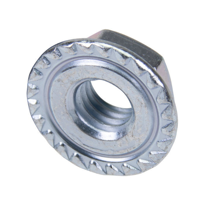 Écrou hexagonal à bride dentelée M6 en acier zingué par Spaenaur Inc.