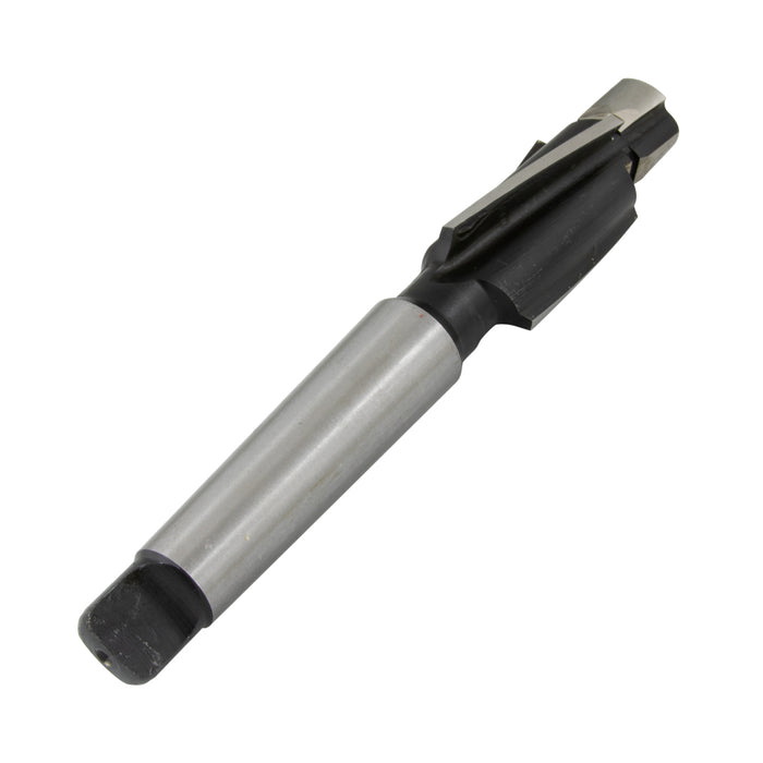Flat Countersinker with Fixed Guide, Morse Taper Mt2 Shank, for M14 (24mm Csk DIA) 15mm Pilot High Speed Steel, Bright