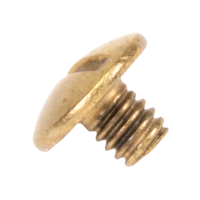 Machine Screw, Truss Head, Slotted Drive, #8-32 UNC x 1" Length, Brass Plain by Spaenaur Inc.