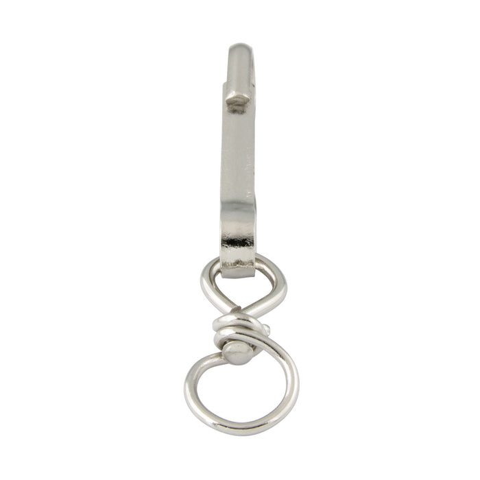 Spring Snap W/Swivel Eye DIN 5287 5mm Sanp Opening x 60mm O/A LGTH Steel Nickel Plated by Spaenaur Inc.