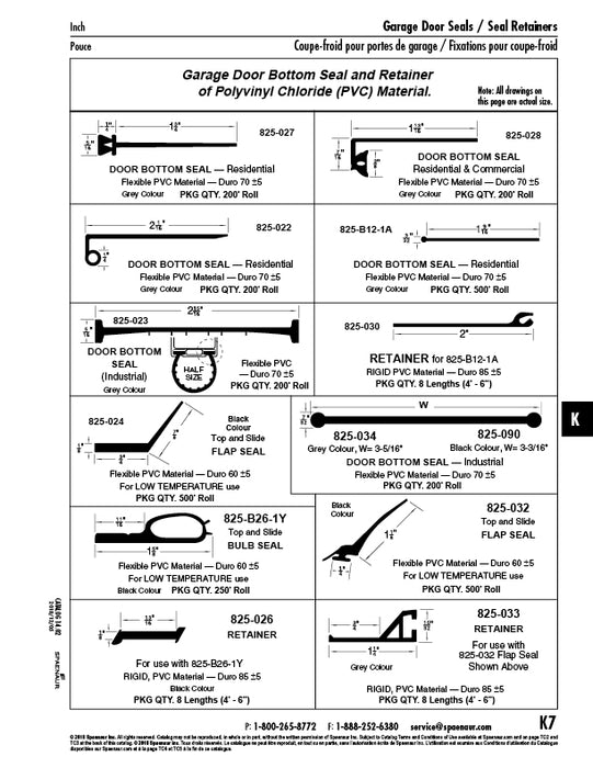 Joint inférieur gris, support rigide, longueur 4,5 pieds, dureté 85 ± 5, vinyle souple (PVC)
