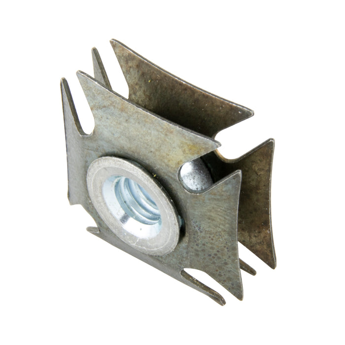 Square Tube Connector 1" Square Tube x 20GA Tube Wall Thickness x 1/4"-20 UNC Thread Spring Steel Plain