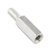 Hex Spacer, Male/Female Threaded, #8-32 UNC, Hole Depth 7/16", Stud LGTH 3/8", 1 1/2" LGTH, 1/4" A.F., Aluminum Alloy 2011T3 by Spaenaur Inc.