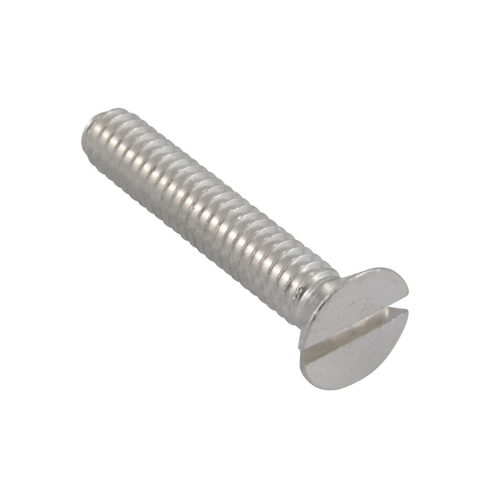 Machine Screw, Flat Slot Head #10-24 UNC x 1/2" Brass ANSI B18.6.3-1972