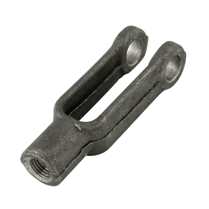 Clevis Yoke, S.A.E. Standard, 3/8"-24 UNF-2 Right Hand Thread Drop forged Steel Plain Finish
