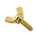 Wing Screw with Shoulder And Riveted-On Head,Style A(4) #8-32 UNC x 1 1/2", Wing Spread 27/32" Low Carb Steel Cold forged Zinc Pl with Yellow Dichrom by Spaenaur Inc.