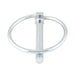 Lynch Pin W/ Round Ring 8mm DIA x 45mm LGTH C-1018 Steel Zinc Dich Plated by Spaenaur Inc.