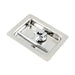 CLockwise Latching Flush (Cup) Latch W/Mounting Studs 3.50" x 4.50" (.88"-1.38" Grip Range) Polished Stainless Steel Die-Cast Zinc Handle by Spaenaur Inc.