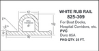 Dock And Door Bumper Durometer 85A In 25 Ft Coil Polyvinyl Chloride, White by Spaenaur Inc.