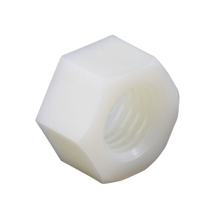 Hex Nut, Metric M10 x 1.50 (14.8mm A/F x 9.8mm TH) Nylon 6/6 Natural Colour