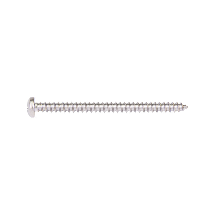 Vis autotaraudeuse, tête cylindrique à empreinte cruciforme, type A, n° 12 x 1-1/4 po de longueur, acier inoxydable