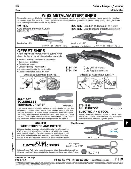 Offset Snips, Cuts Straight & Angles or Curves Right 9-1/2" O/A LGTH GReen Vinyl Grips