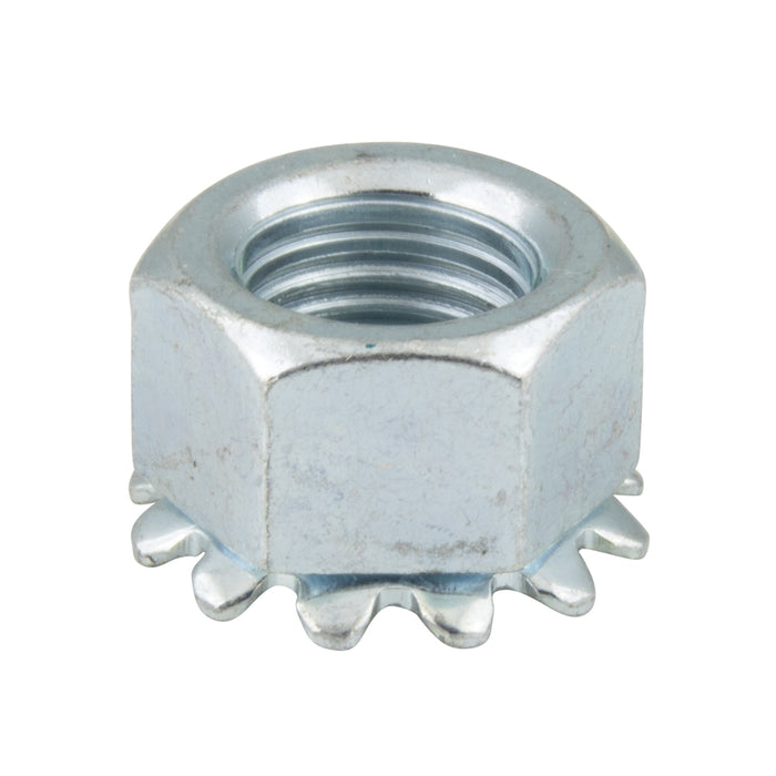 K-Lok Hex Nut W/External tooth Lockwasher 3/8"-16 UNC(9/16"AF x 25/64"O/A TH) Steel, Zinc Plated by K-LOK