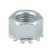 Écrou hexagonal K-Lok avec rondelle frein à denture externe 3/8 po-24 UNF (9/16 po A/F x 25/64 po O/A THK.), acier zingué par K-LOK
