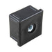 Square Plug Glide,Metal Insert,for 2" Sq 16-18 Gauge Tube (3/8"-16) Polyethylene Black by Spaenaur Inc.