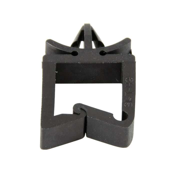 Wire And Cable Holder, Type 2 Top Entry, Latch GAte, for 3/16" Mountng Hole, 23/64" Inside LG x 7/16" Inside Wd, Nylon 6/6 Black by Spaenaur Inc.