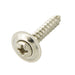 SEMS Tapping Screw Phillips Oval #6 Trim HD with Finishing Washer #8 x 1 1/4" LG, Type A Low Carb Steel Case Hard Nickel Plated by Spaenaur Inc.