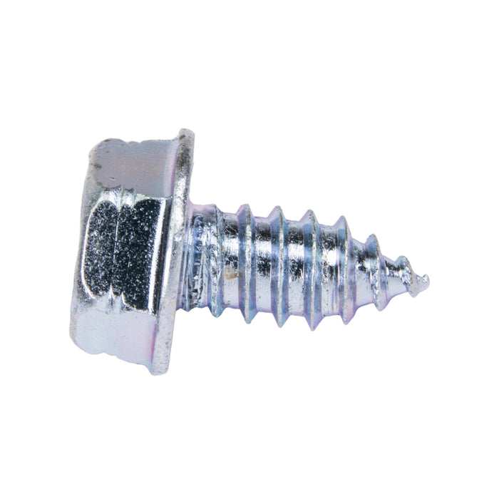 Tapping Screw, Indented Hex Washer Head Unslotted Drive, Type AB, 5/16" x 5/8" Length, Low Carbon Steel Zinc Plated Trivalent Chromate by Spaenaur Inc.