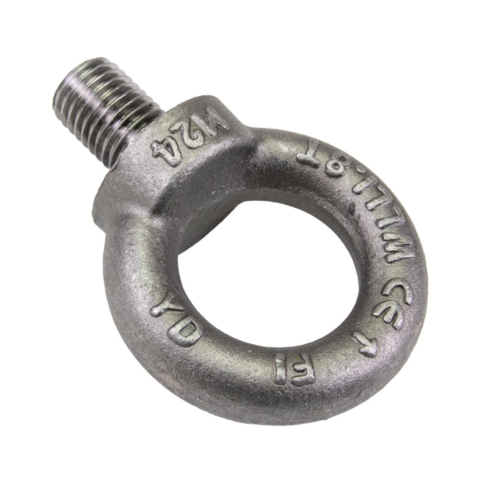 Boulon à œil DIN 580 M12 x 1,75, filetage grossier, forgé à la matrice, en acier traité thermiquement, sans revêtement, DIN 580/ST M12, fabriqué par Spaenaur Inc.