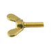 Wing Screw, DIN 316 M10 x 1.50 x 40mm LG Full Thread, 50mm Wing Wdth Malleable Casting/Steel Zinc Plated by Spaenaur Inc.