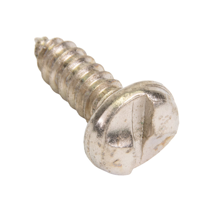 Tapping Screw, Pan Head One-Way Slotted Drive, Type A, #14 x 3/4" Length, Steel Nickel Plated by Spaenaur Inc.