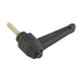 Clamping Lever with 90 Degree Arm, Male Thread 3.70" Length, 5/16"-18 x 1-14" Stud 3.10" Overall Height Thermoplastic Material Black by Spaenaur Inc.