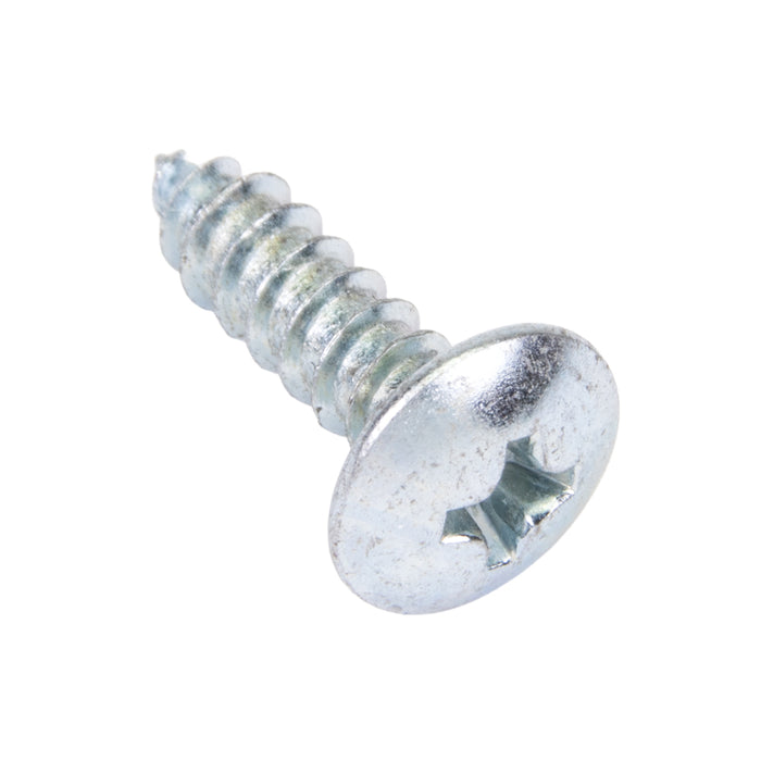 Tapping Screw, Truss Head Phillips Drive, Type AB, #10 x 1/2" Length, Low Carbon Steel Trivalent Zinc Plated by Spaenaur Inc.