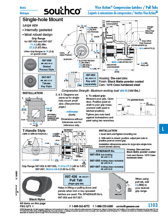 Tubular Key for Large Compression Latch Steel Nickel Plated