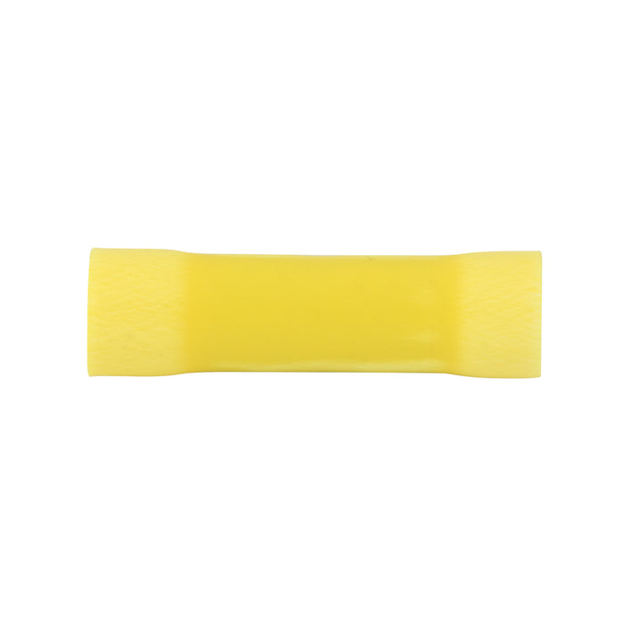 Connecteur bout à bout, isolé sans soudure, 10-12 fils, A = 1, E = 13/64, F = 17/64, cuivre électrolytique, isolant en plastique jaune, plaque d'étain brillante, par Spaenaur Inc.