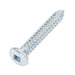 Tapping Screw, Oval Head Square Socket Drive, Type AB, #6 x 1-1/2" Length, Low Carbon Steel Trivalent Zinc Plated by Spaenaur Inc.