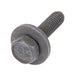 Sems Machine Screw Hex Head, With 17mm OD Flat Washer, 6mm X 1.00 Pitch X 25mm Lgth, Low Carbon Steel, Black Phosphate by Spaenaur Inc.