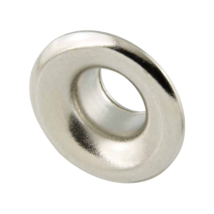 Sheet Brass Grommet And Washer (116-106 And 116-206) 144/Pk 3/16" Hole DIA., Size #00 Brass Nickel Plated by Spaenaur Inc.