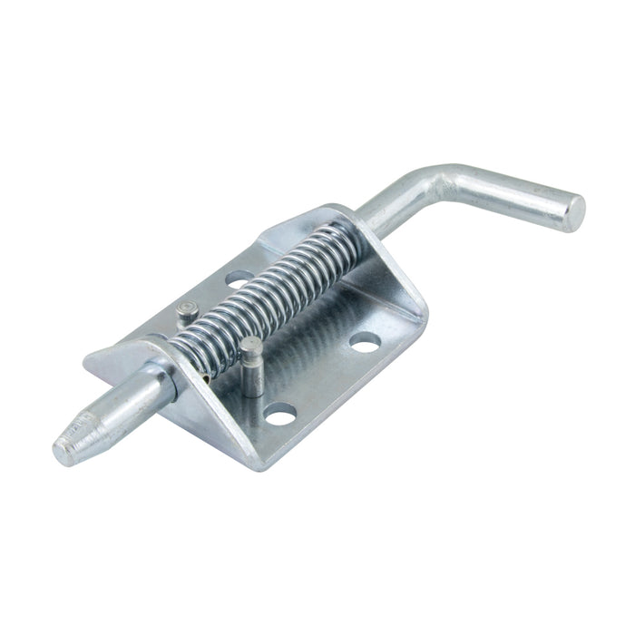 Spring Bolt 50mm (LGh) x 60mm (Wdh) x 15mm (Hgt), 7mm Hole DIA. Steel Zinc Plated by Spaenaur Inc.