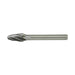 Carbide Burr, Aluminum Cut Round Nose Tree Shape 3/8" DIA x 3/4" LGTH x 1/4"Shank by Spaenaur Inc.