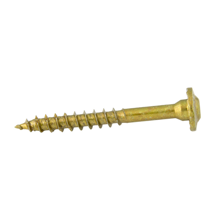 RSS Lag Screw, Round with Washer Head, Torx T30, 0.280" x 5-1/8"(7.0 mm x 130 mm), Low Carbon Steel Yellow Zinc Plated