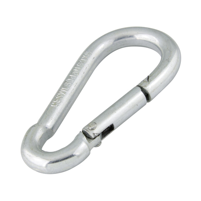 Fireman'S Snap Hook, Metric, 11 mm DIA x 120 mm LONG O/A Round Steel Wire Zinc Plated by Spaenaur Inc.