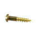 Wood Screw, Round Head, Slotted, #14 x 1-1/4" Length, Brass, ASME/ANSI B18.6.1 by Spaenaur Inc.