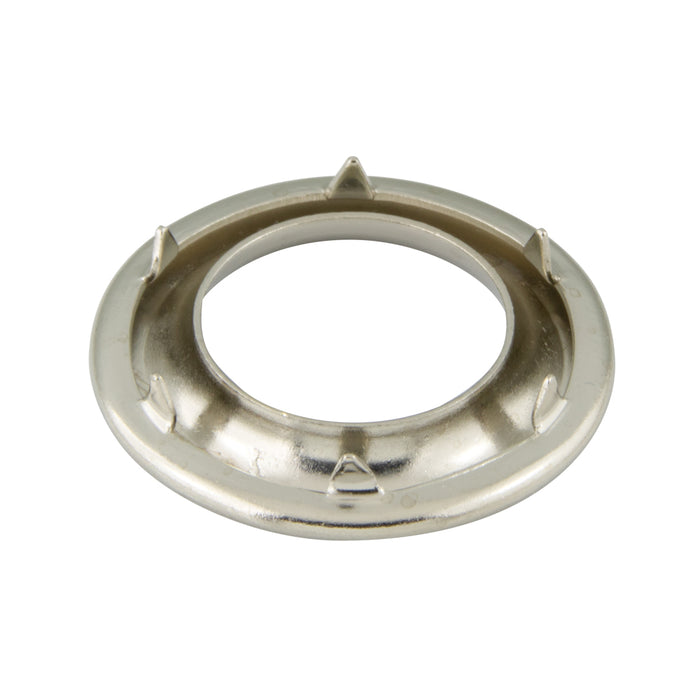 Brass Grommet And Spur Washer (116-126 And 116-226) 144/Pk 7/16" Hole Dia., Size #2 Brass Nickel Plated