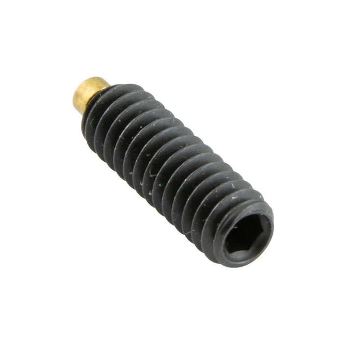 Hex Socket Set Screw with Brass Tip 3/8" - 24 UNF x 1" Alloy Steel Not Plated