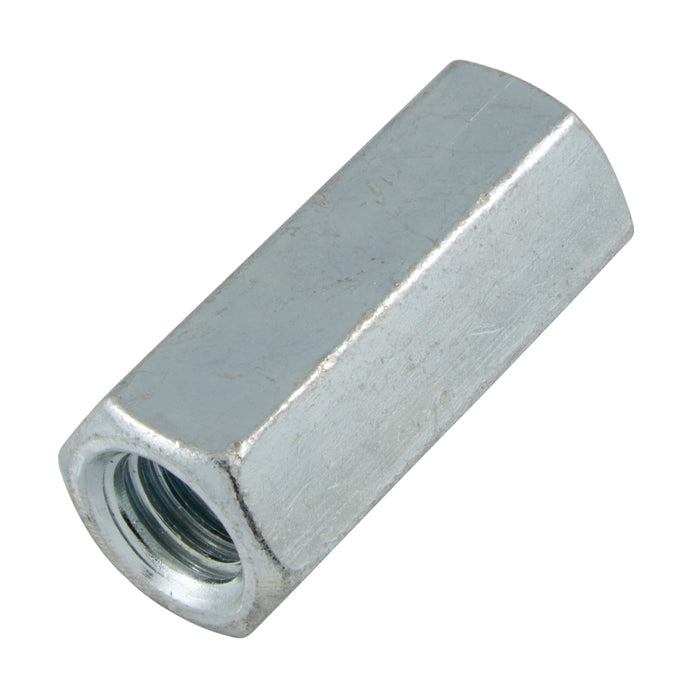 Coupling Nut 1-1/8"-7 UNC (1-5/8" A/F x 3" L) Steel Zinc Plated by Spaenaur Inc.