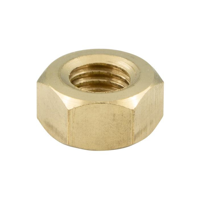 Hexagon Nut #4-36 Uns (1/4" A/F x 3/32" TH) Brass Plain Finish ANSI B18.6.3-1986