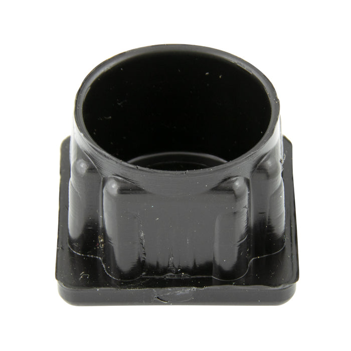 Bouchon à insérer, base carrée plate 7/8 po, calibre 16-18, polyéthylène noir, par Spaenaur Inc.