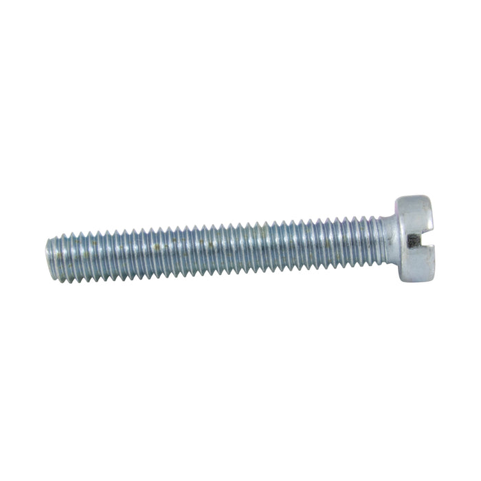 Machine Screw, Cheese Head, Slotted Drive, M8 x 1.25 mm UNC x 50 mm Length, Steel Zinc Plated