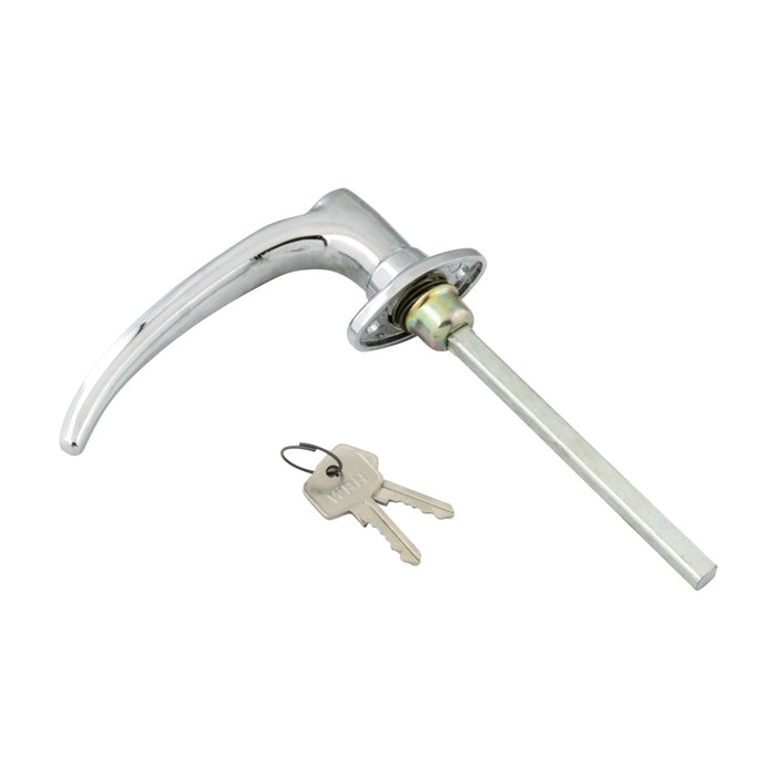 Locking Handle Arched-Style, Key # Fs-Md 1.75" C. to C. x 5" Shaft LGTH Steel, Chrome Plated by Spaenaur Inc.