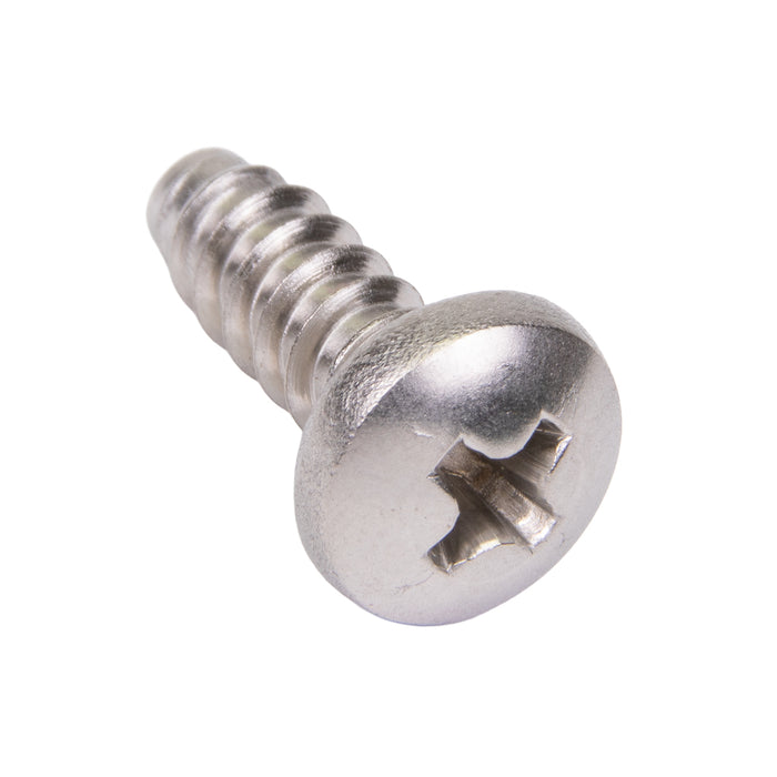 Tapping Screw, Pan Head Phillips Drive, Type B, #10 x 1/2" Length, Stainless Steel by Spaenaur Inc.