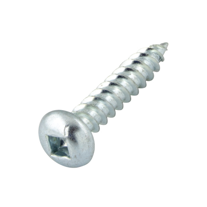 Vis à bois, tête ronde, empreinte carrée, n° 10 x 2-1/4 po de longueur, acier zingué, ASME/ANSI B18.6.1