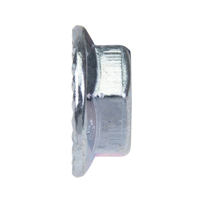 Écrou hexagonal à bride dentelée M6 en acier zingué par Spaenaur Inc.