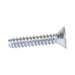 Tapping Screw, Flat Head Phillips Drive, Type B, #8 x 5/8" Length, Low Carbon Steel Trivalent Zinc Plated by Spaenaur Inc.