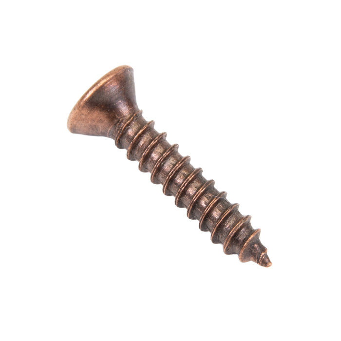 Wood Screw, Flat Head, Square Socket, #4 x 5/8" Length, Low Carbon Steel Bronze, ASME/ANSI B18.6.1 by Spaenaur Inc.